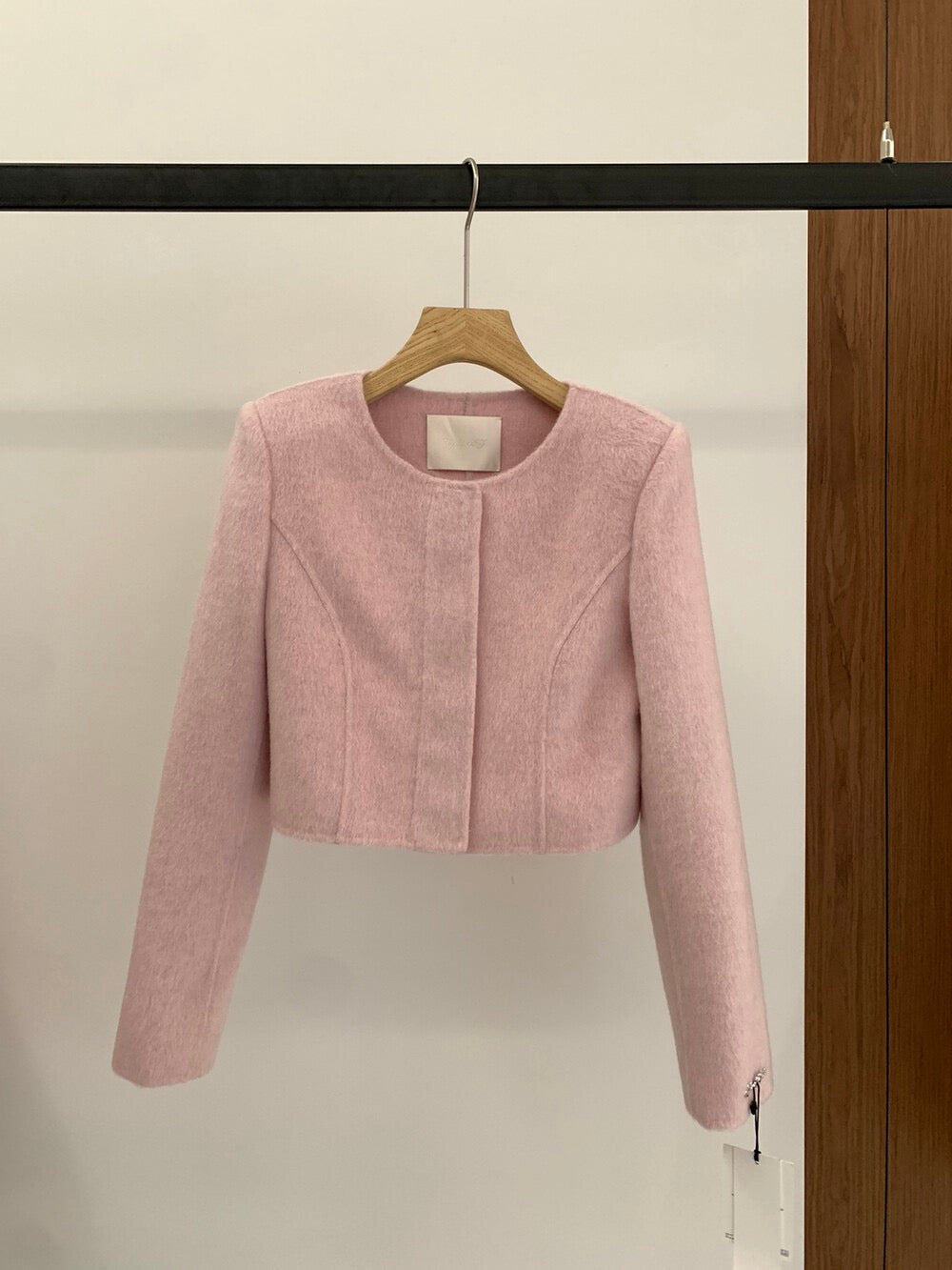 [Luxury] 100% Wool OL Onepiece Dress + Jacket Set (with belt)