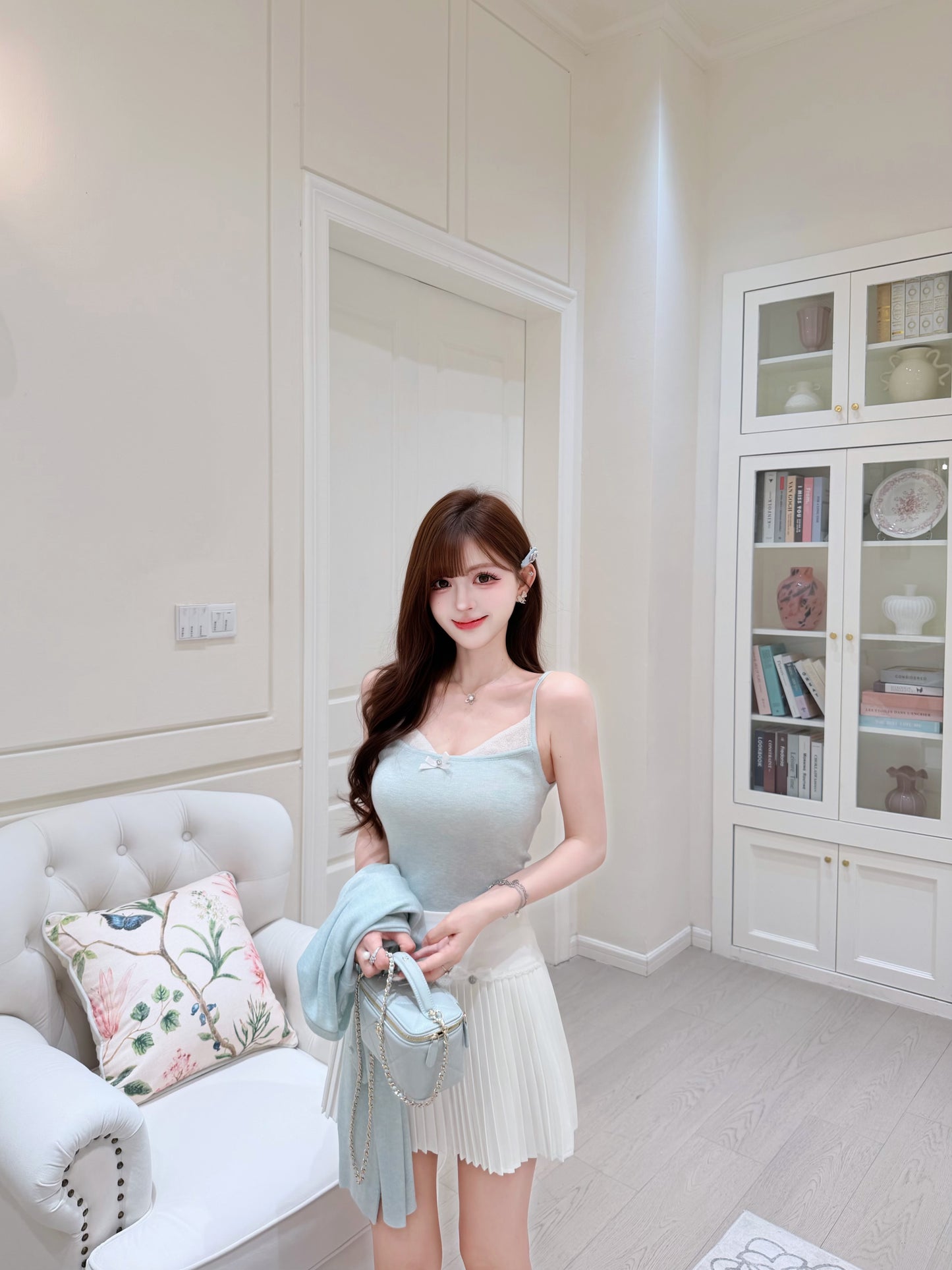 [Cute] Pleated Mini Skirt (Q1028)