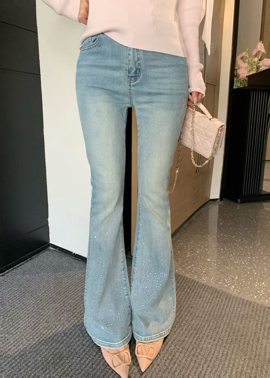 [Casual] Classic Blue High-Waist Slim Jeans (6NZ015)