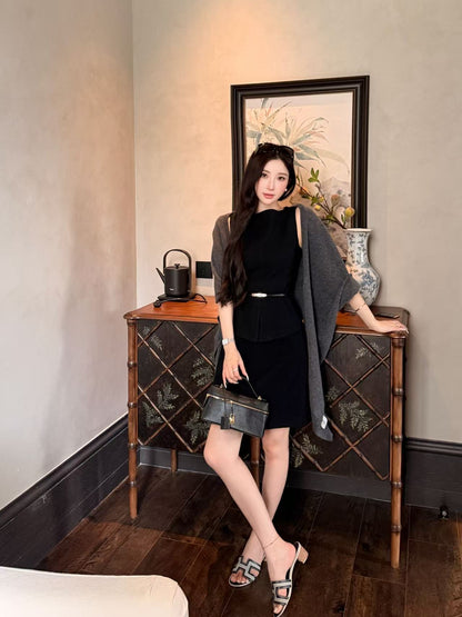 [Luxury] Premium Japanese Triacetate Sleeveless Dress (Q2710)