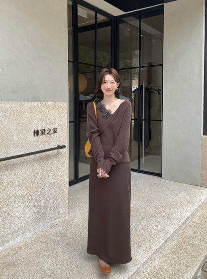 [White Label] Elegant Slim Long Skirt