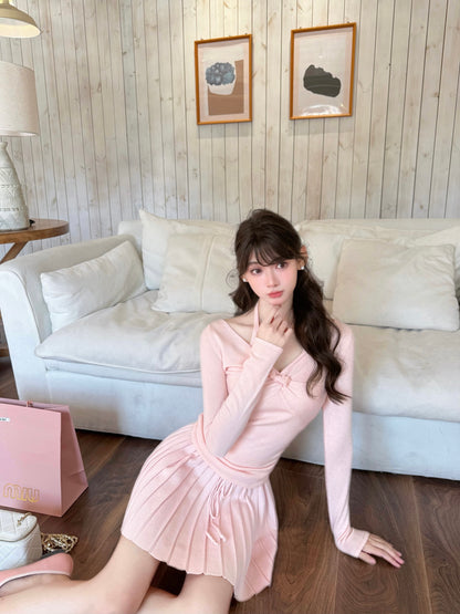 [Girly] Knitted Pleated Skirt