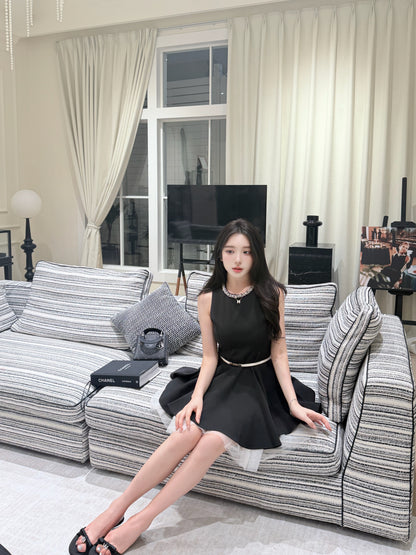 [Celebrity] Princess Slimfit Dress with Belt (QF039)