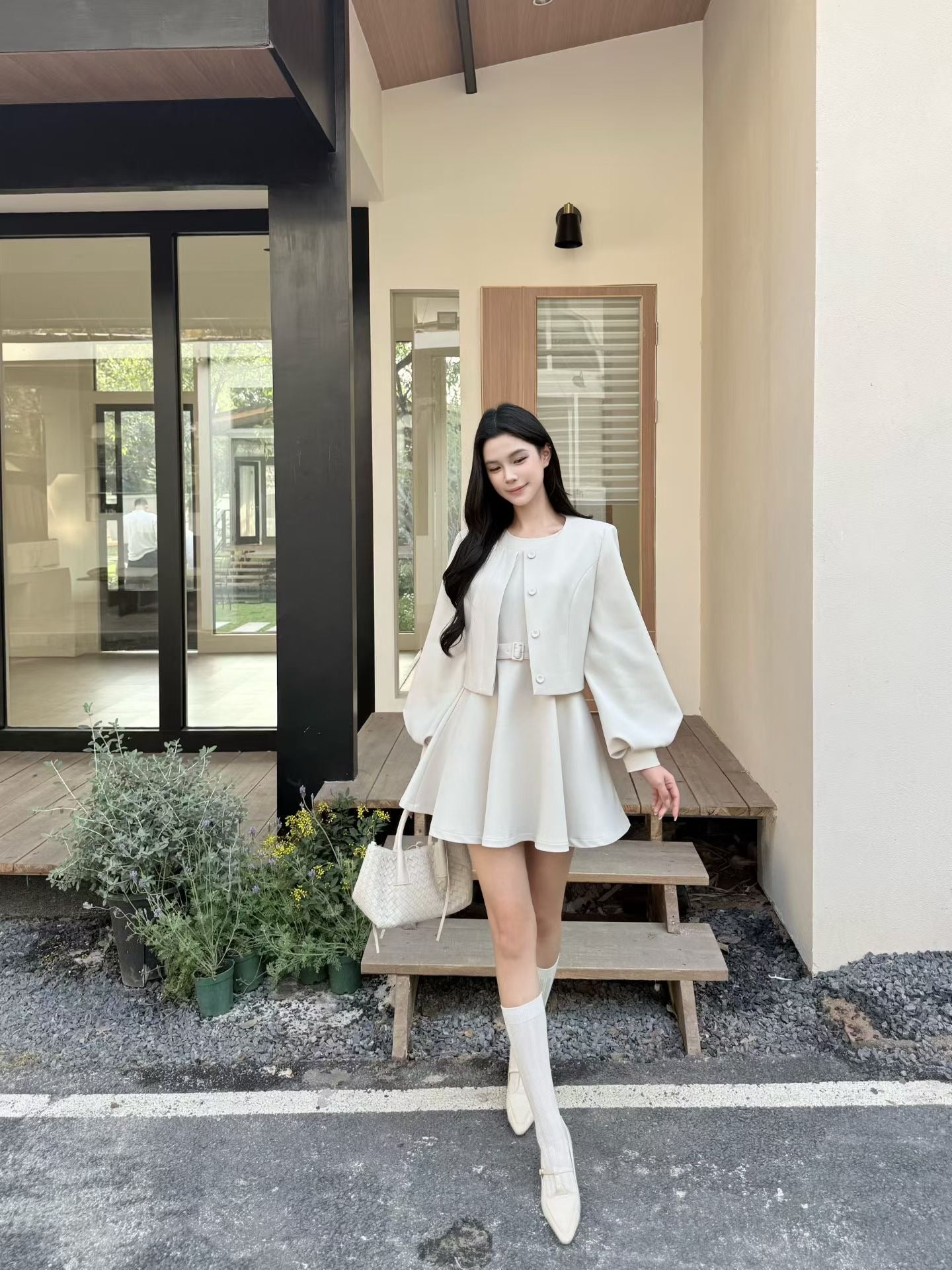 [Best-Selling] Elegant Office Lady 2-Piece Set (V26026)