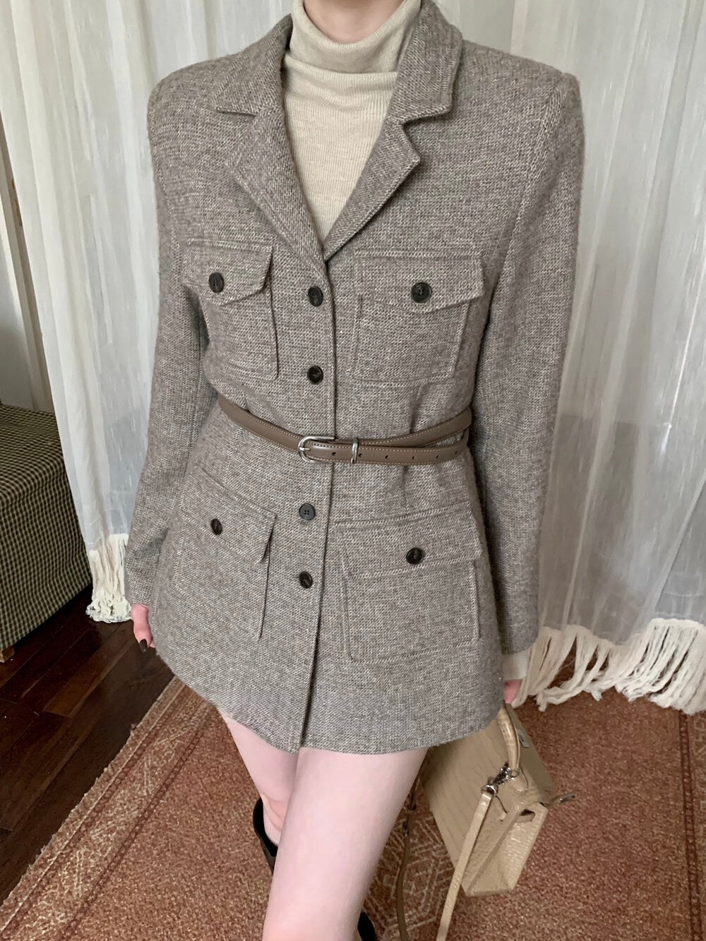 [Workwear] Elegant 20% Wool Jacket