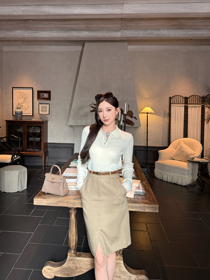[Lumi Premium] 100% Wool Knit Polo Sweater (MYR2613)