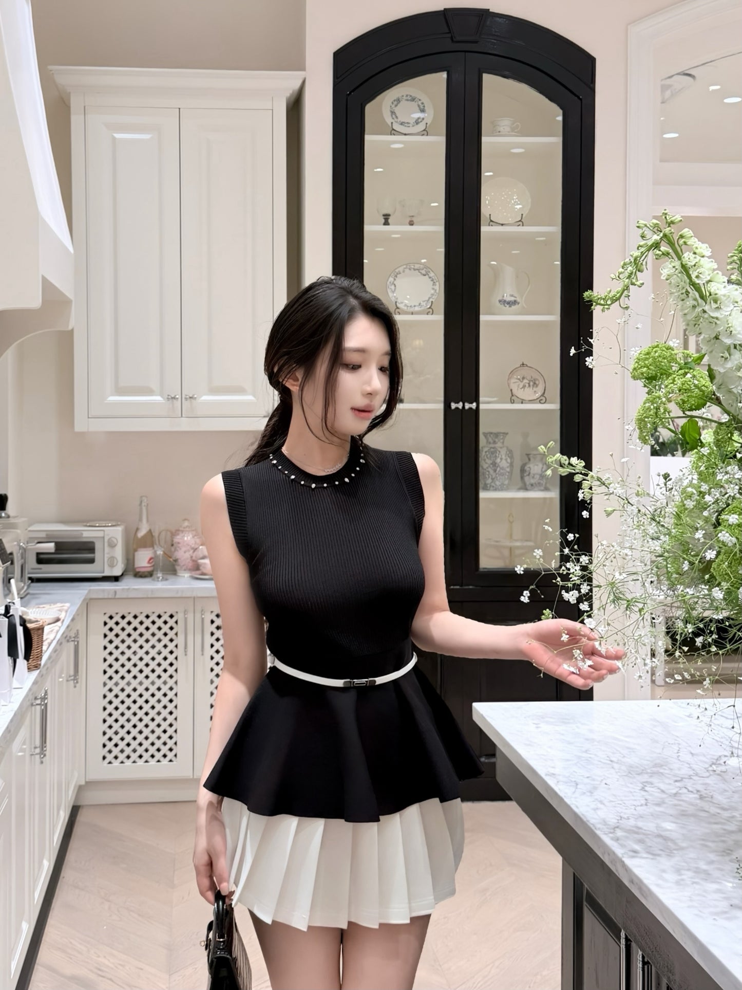 [Chic] Low Rise Pleated Schoolgirl Skirt (QF085)
