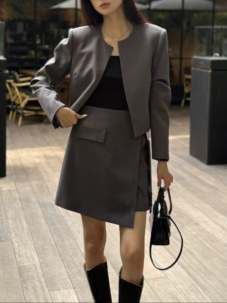 [Workwear] OL Premium Suit Blazer+ Skirt Set