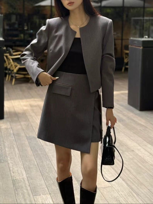 [Workwear] OL Premium Suit Blazer+ Skirt Set
