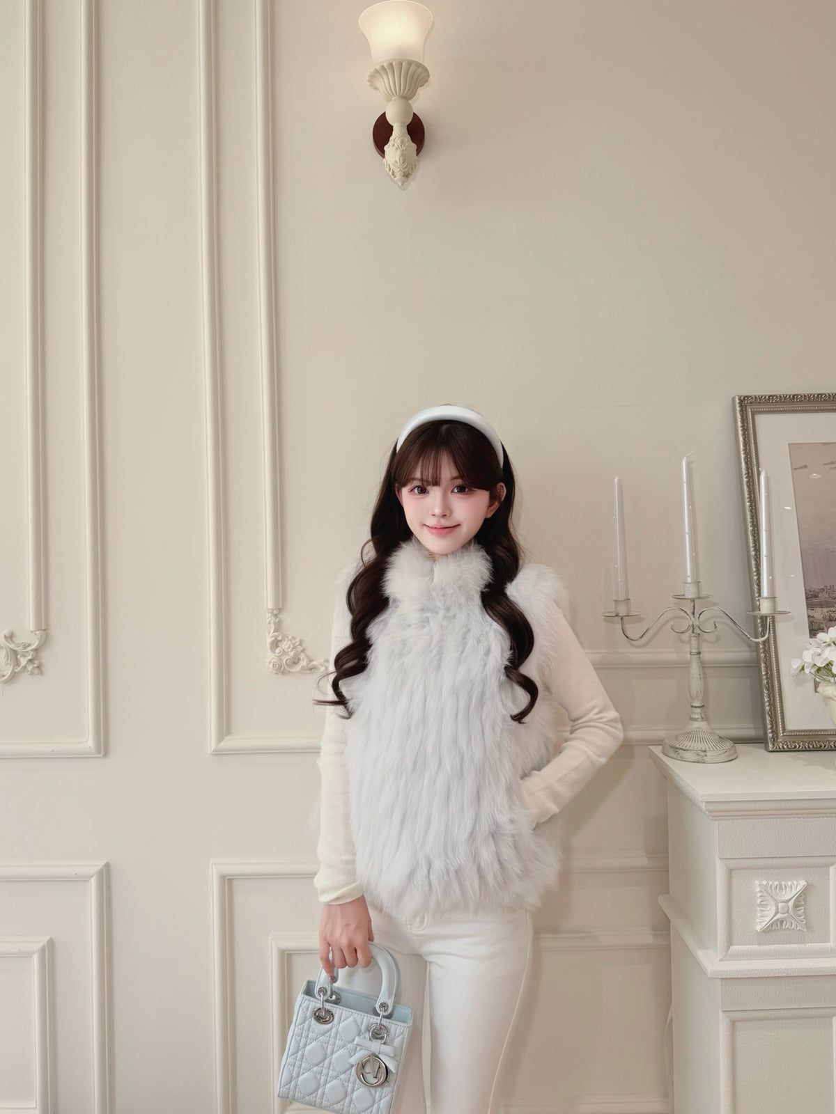 [Luxe] Bestseller Fox Fur Sleeveless Vest (PC-009)