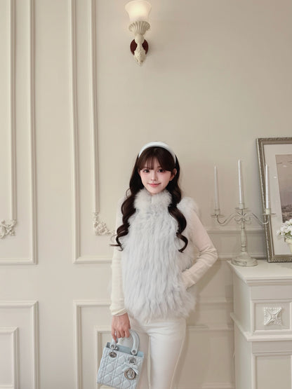 [Luxe] Bestseller Fox Fur Sleeveless Vest (PC-009)