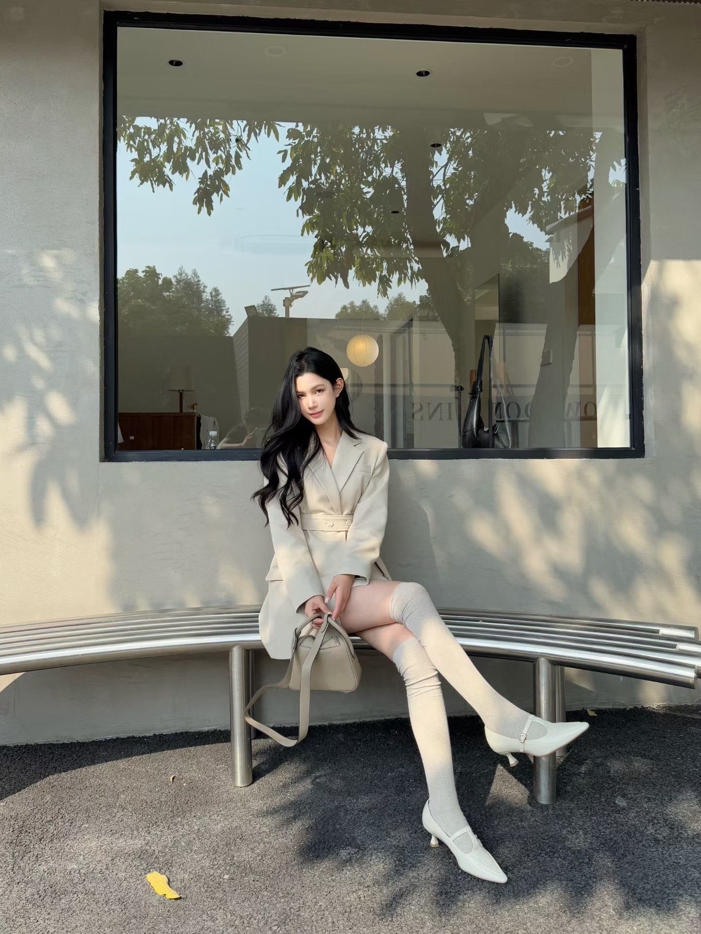 [Stylish] Designer Slimfit Blazer Skirt (with belt)