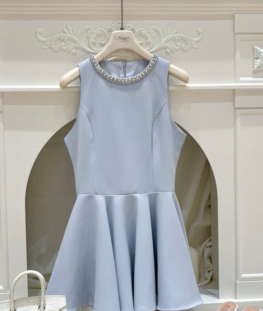 [Celebrity] Princess Slimfit Dress with Belt (QF039)