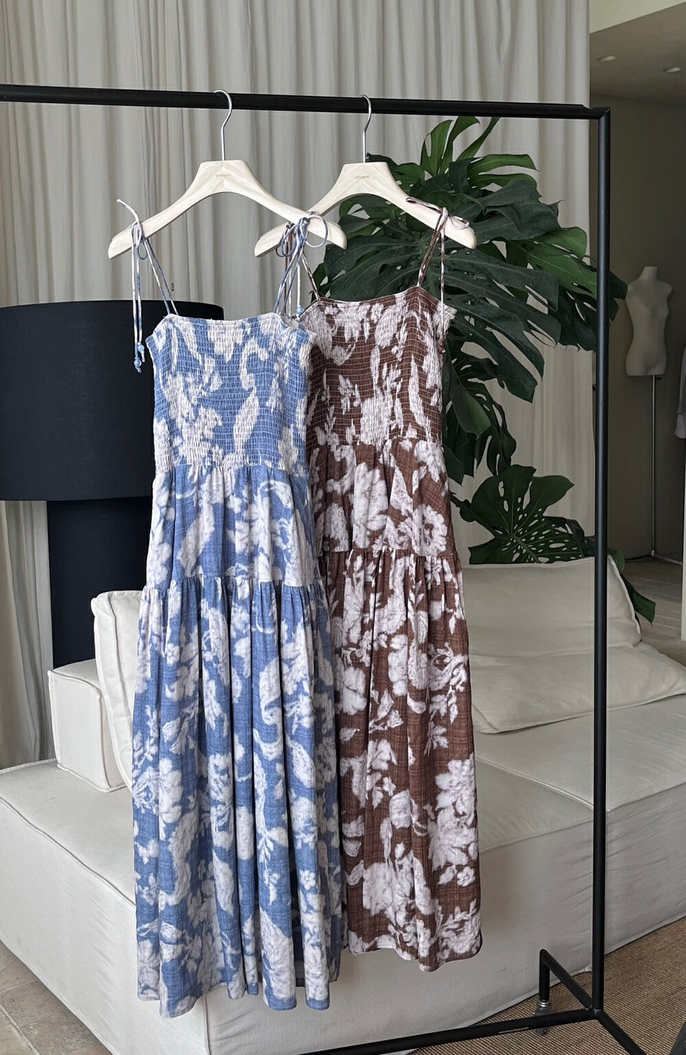 [Vacation] Artist Printing Flower Long Dress
