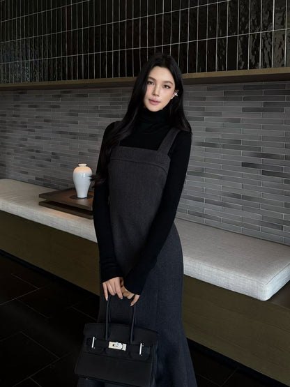 [Elegant] Woolen Fishtail Vest Skirt