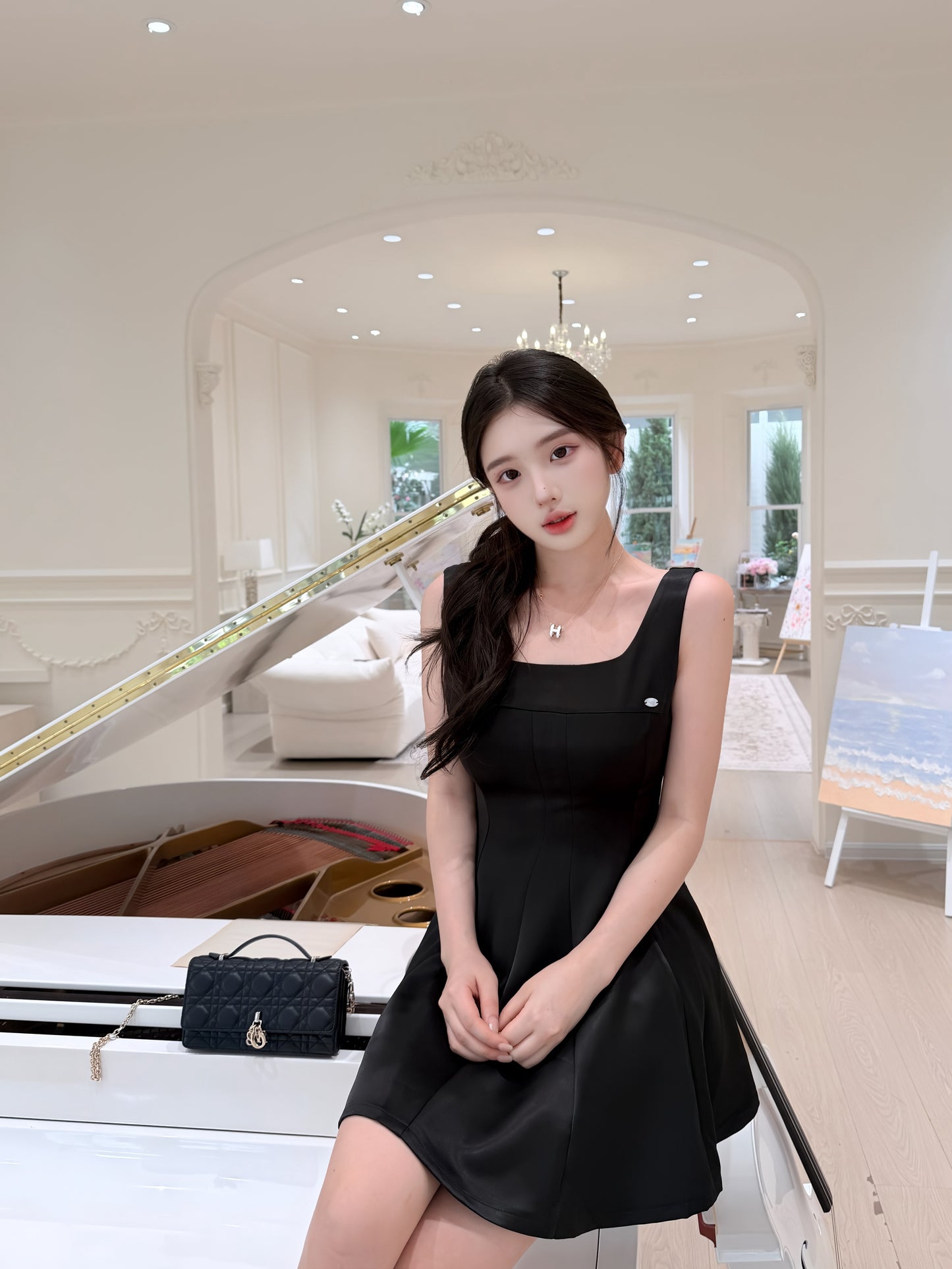 [Girly] Square Neck A-Line Dress (QF056)