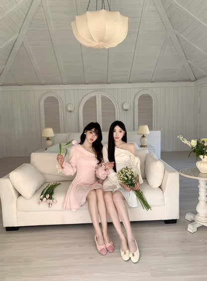 [Princess] 100% Lyocell off-shoulder Dress