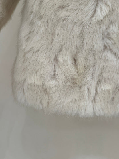 [Fluffy] Winter Synthetic Faux Fur Jacket
