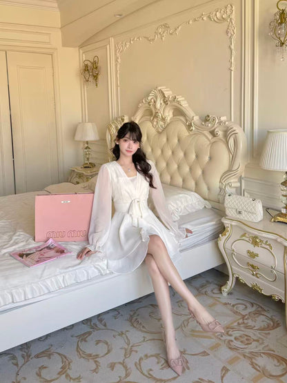 [Celebrity] Chiffon Ribbon Skirt