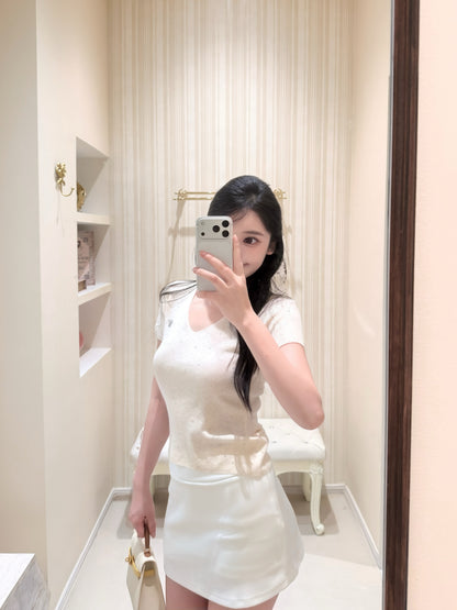 [Bling Bling] Crystal Embellished Top (QF025)