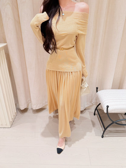 [Lumi Premium] Lyocell-Wool Flowy A-Line Skirt (YR2010)