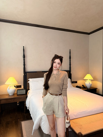 [Lumi Premium] 100% Wool Knit Polo Sweater (MYR2613)