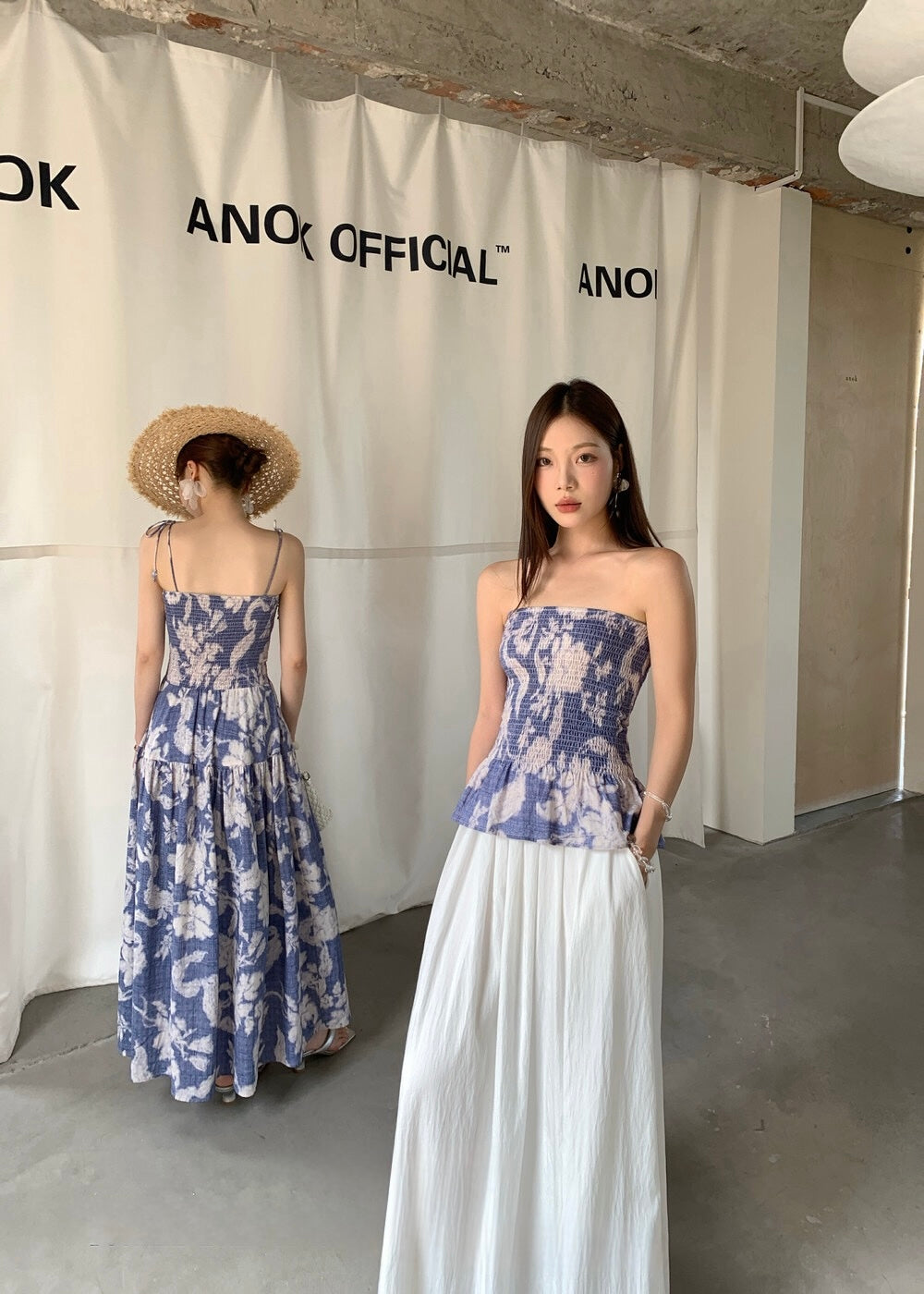 [Vacation] Artist Printing Flower Long Dress