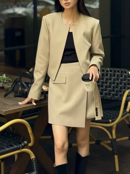 [Workwear] OL Premium Suit Blazer+ Skirt Set