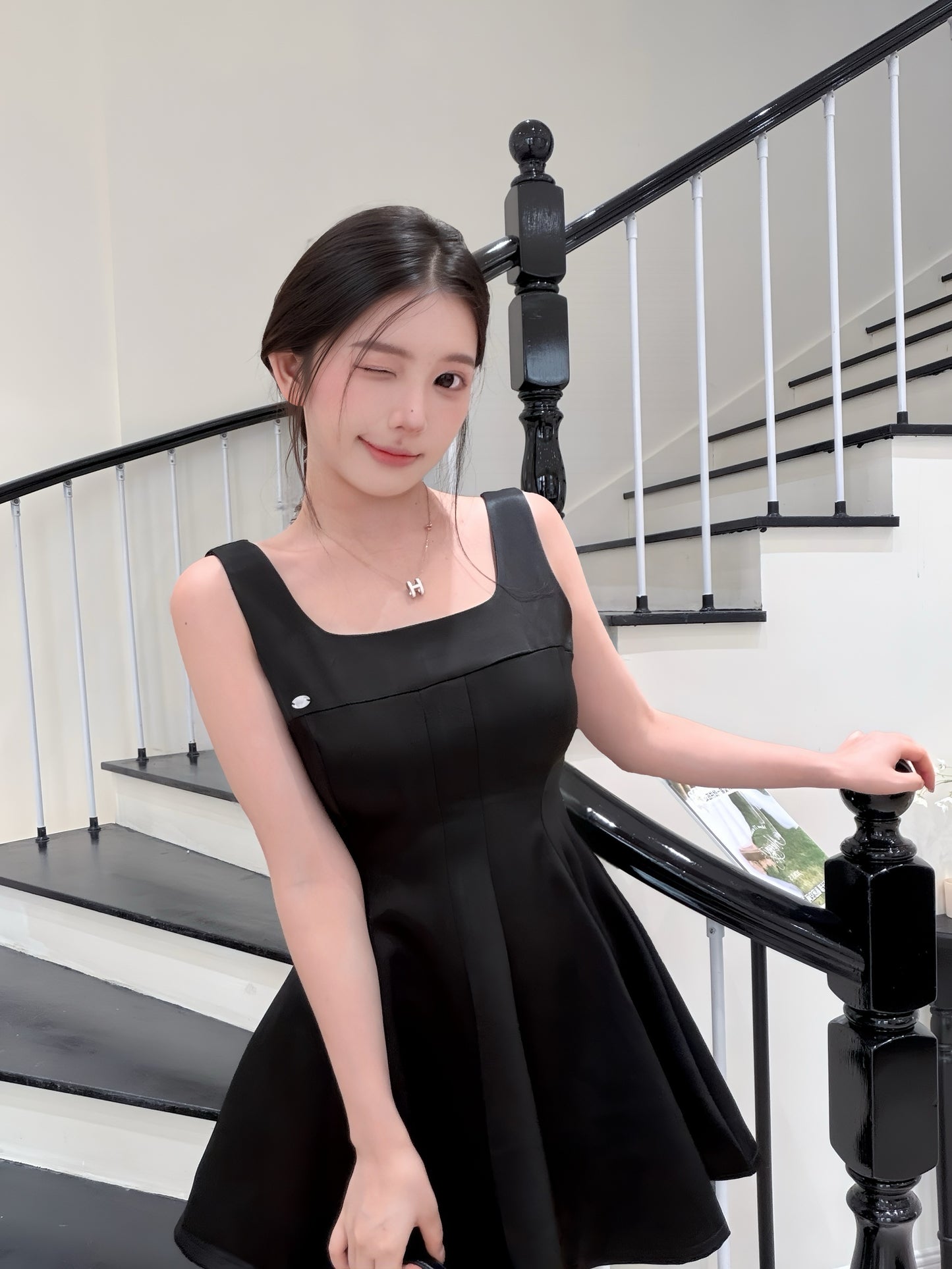 [Girly] Square Neck A-Line Dress (QF056)