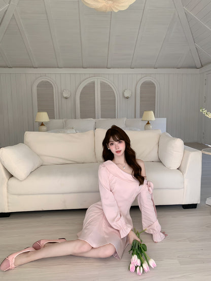 [Princess] 100% Lyocell off-shoulder Dress