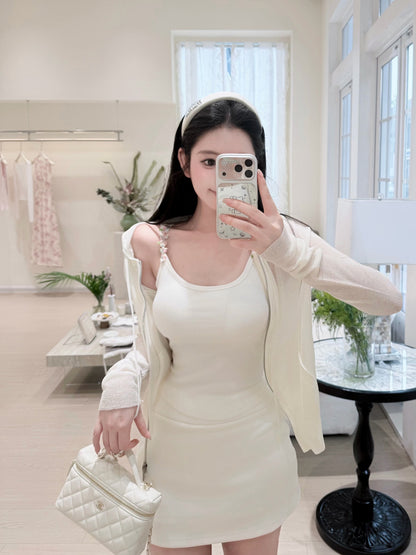 [Coquette] No-See-Through Bodycon Skirt with Built-in Shorts (Q091)