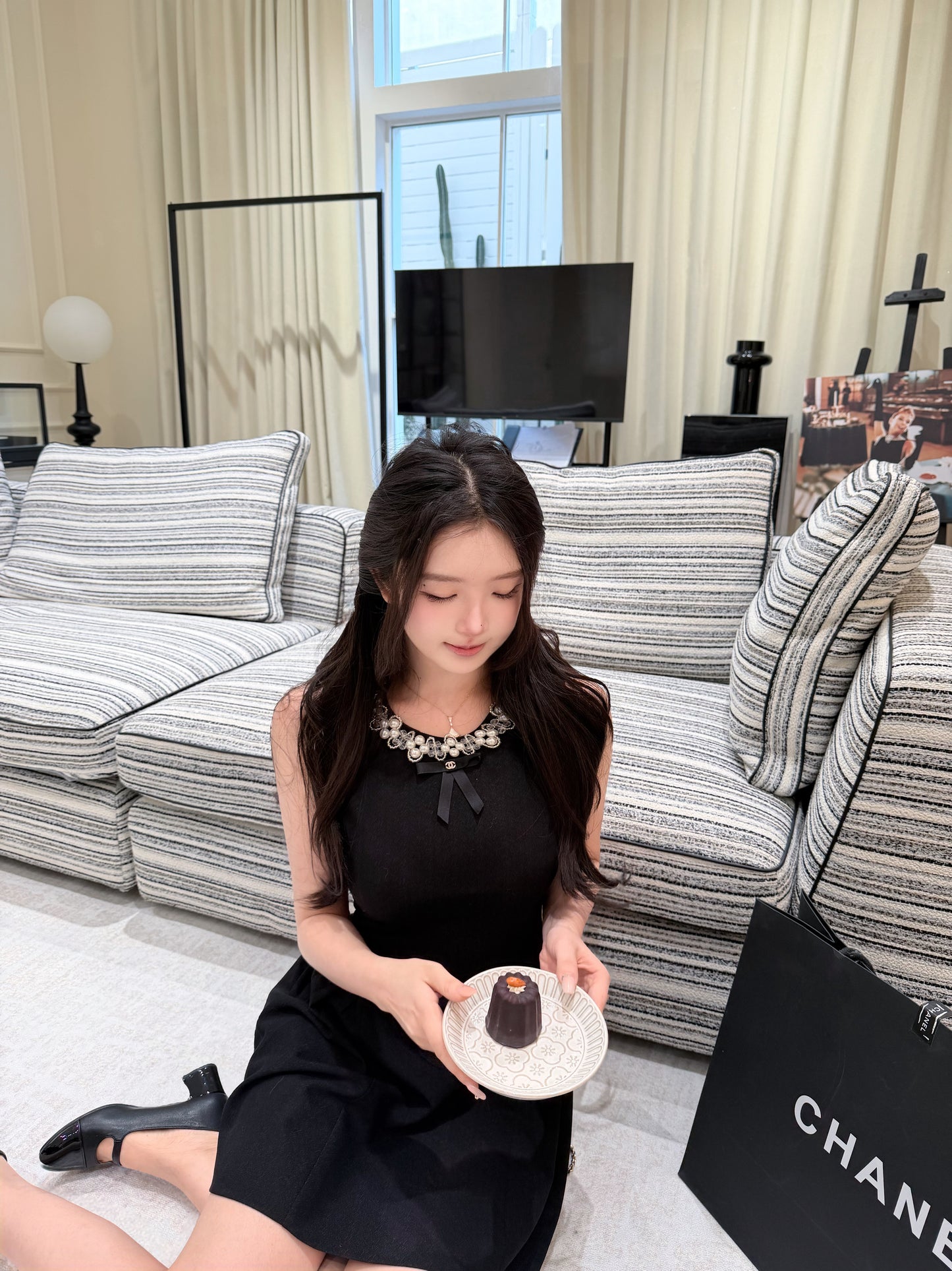 [Bestseller] Pearl beaded Slimfit One-piece Dress (QF005)