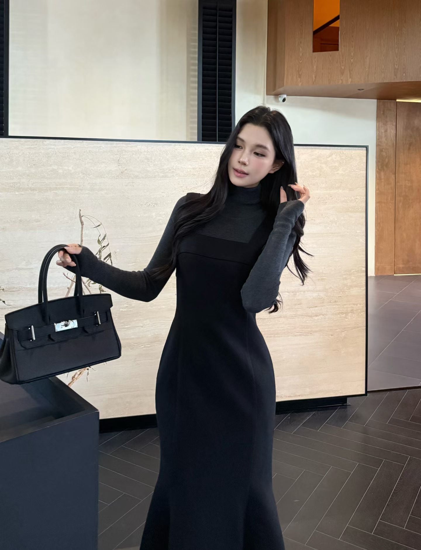 [Elegant] Woolen Fishtail Vest Skirt