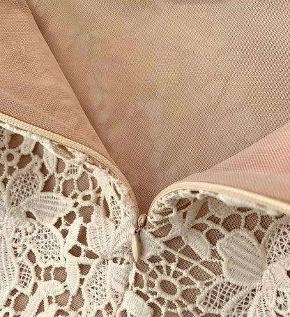 ⁠[Girly] Coquette Floral Lace Camisole and High-Waist Skirt Two-Piece Set (QH-019)⁠