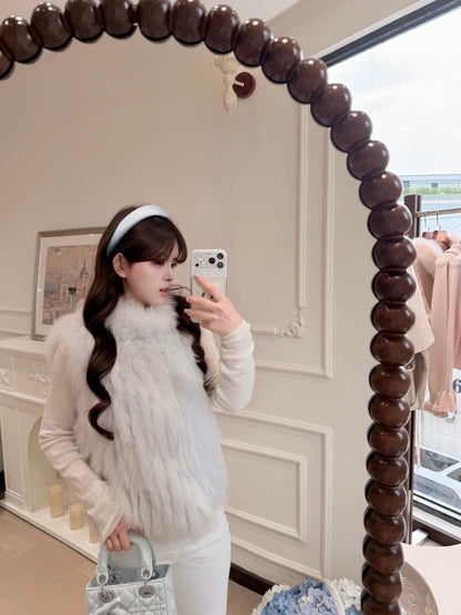 [Luxe] Bestseller Fox Fur Sleeveless Vest (PC-009)