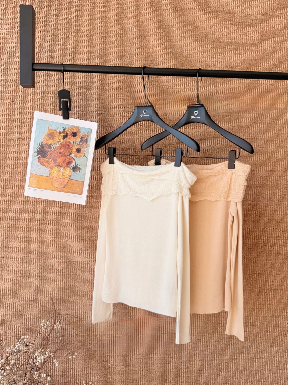 [Lumi Premium] Lyocell-Wool Off-the-Shoulder Top (YR2011)