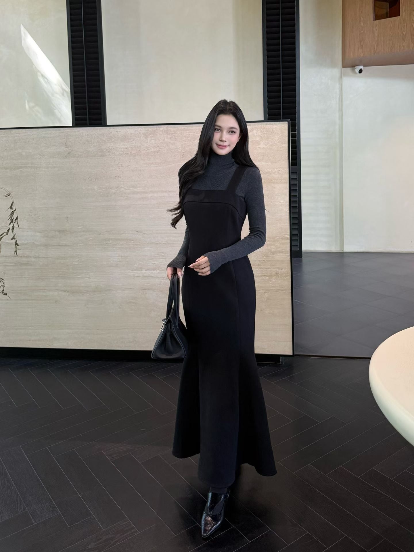 [Elegant] Woolen Fishtail Vest Skirt