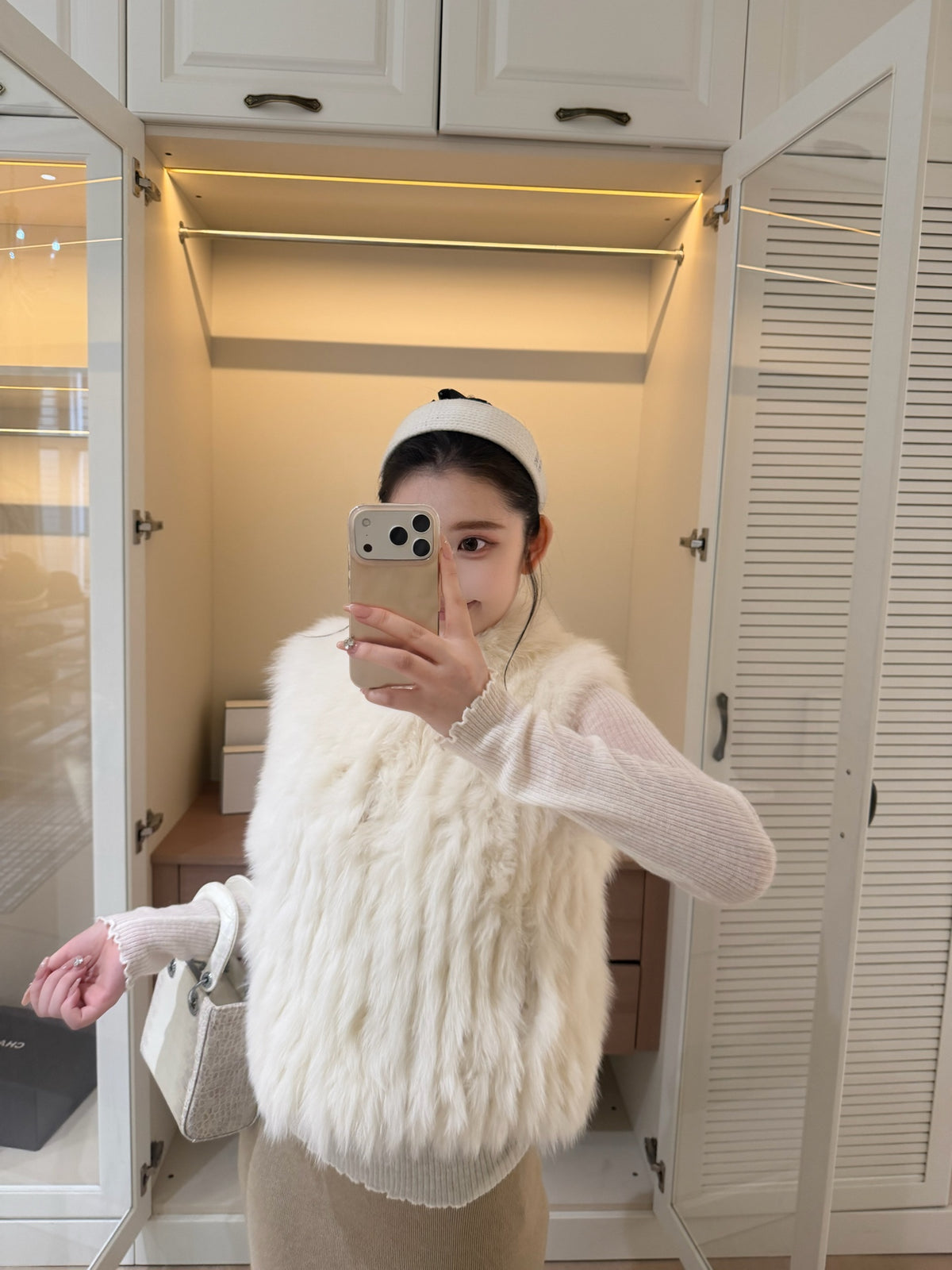 [Luxe] Bestseller Fox Fur Sleeveless Vest (PC-009)