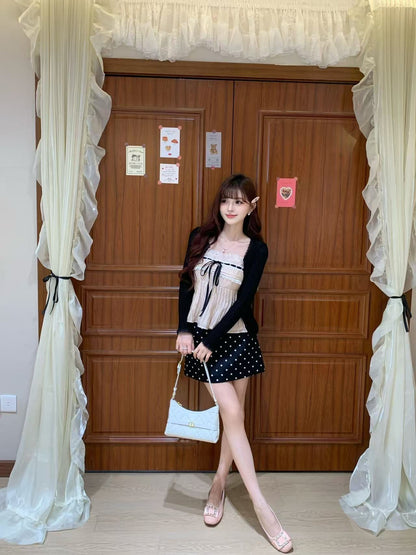 [Celebrity] Cute Bow Lace Camisole