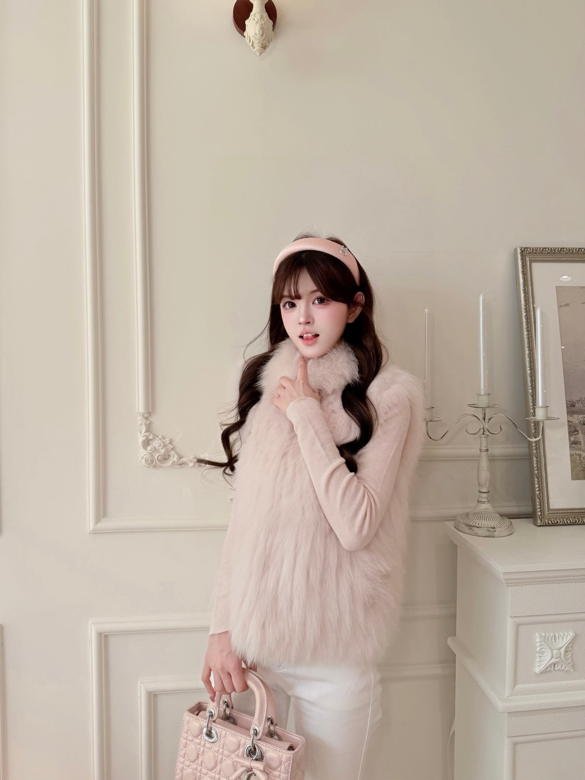 [Luxe] Bestseller Fox Fur Sleeveless Vest (PC-009)