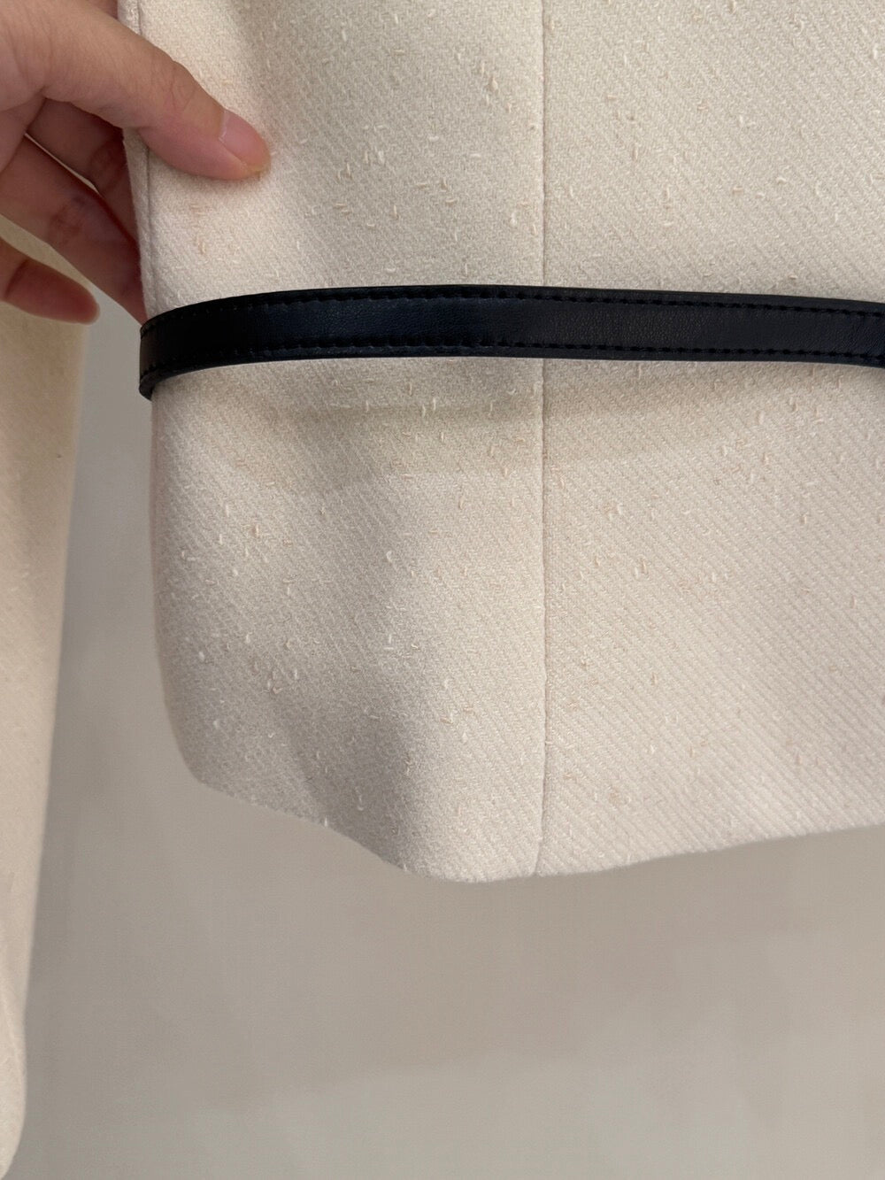 [Workwear] OL Tweed Blazer+Pleated Skirt Set (with Belt)