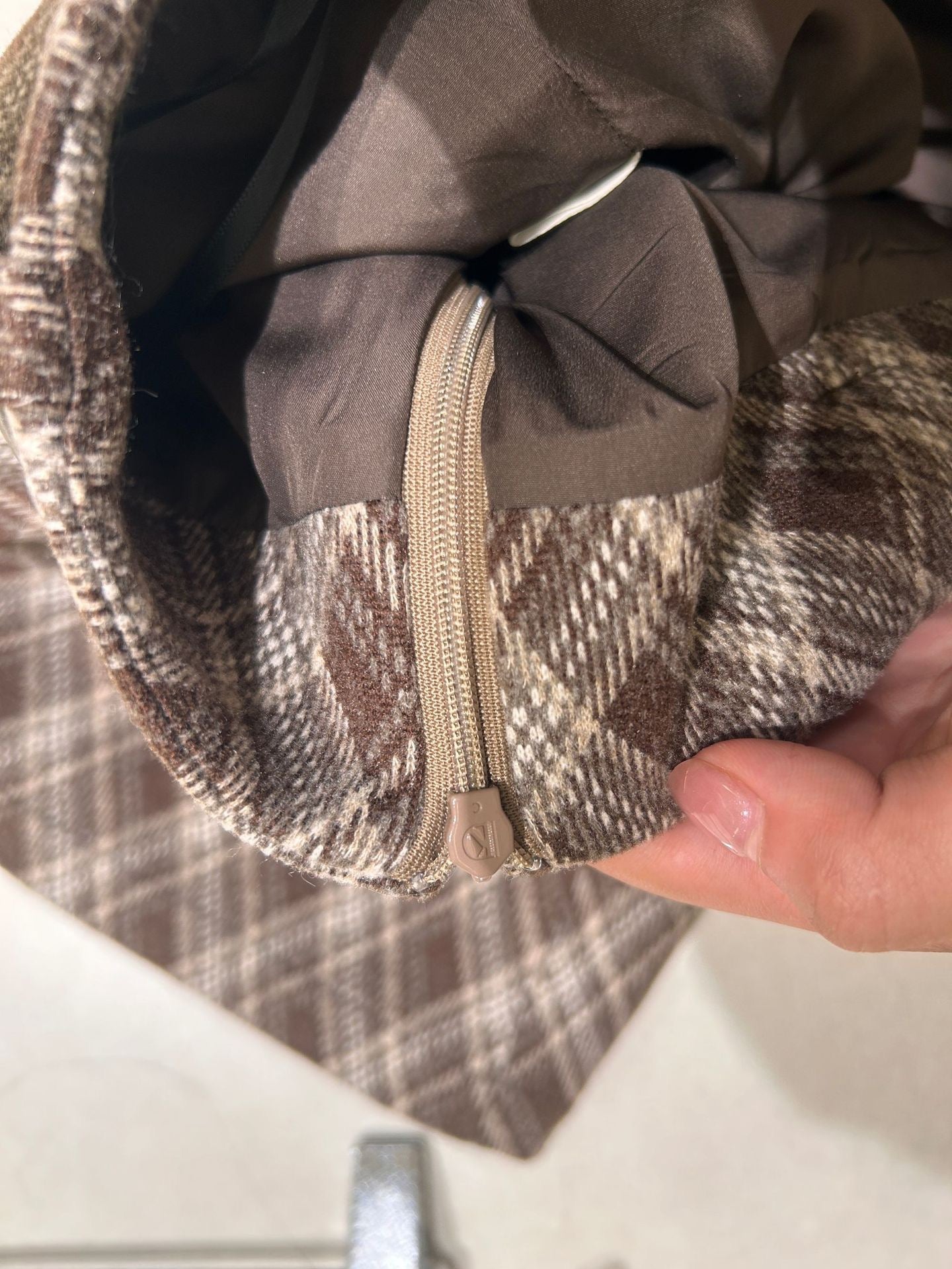 [Retro] High-Waisted Plaid A-Line Skirt