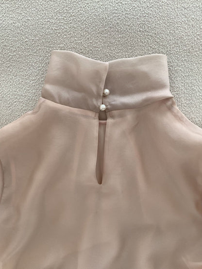 [Workwear] Elegant Chiffon Long-Sleeve Shirt