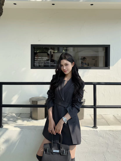 [Stylish] Designer Slimfit Blazer Skirt (with belt)