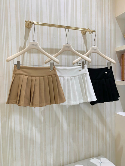 [Chic] Low Rise Pleated Schoolgirl Skirt (QF085)