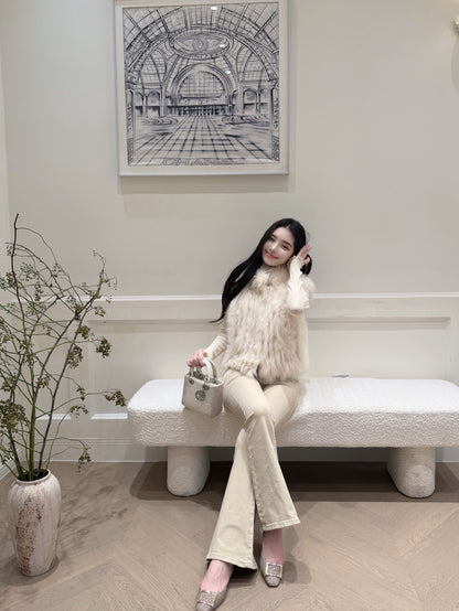 [Luxe] Bestseller Fox Fur Sleeveless Vest (PC-009)