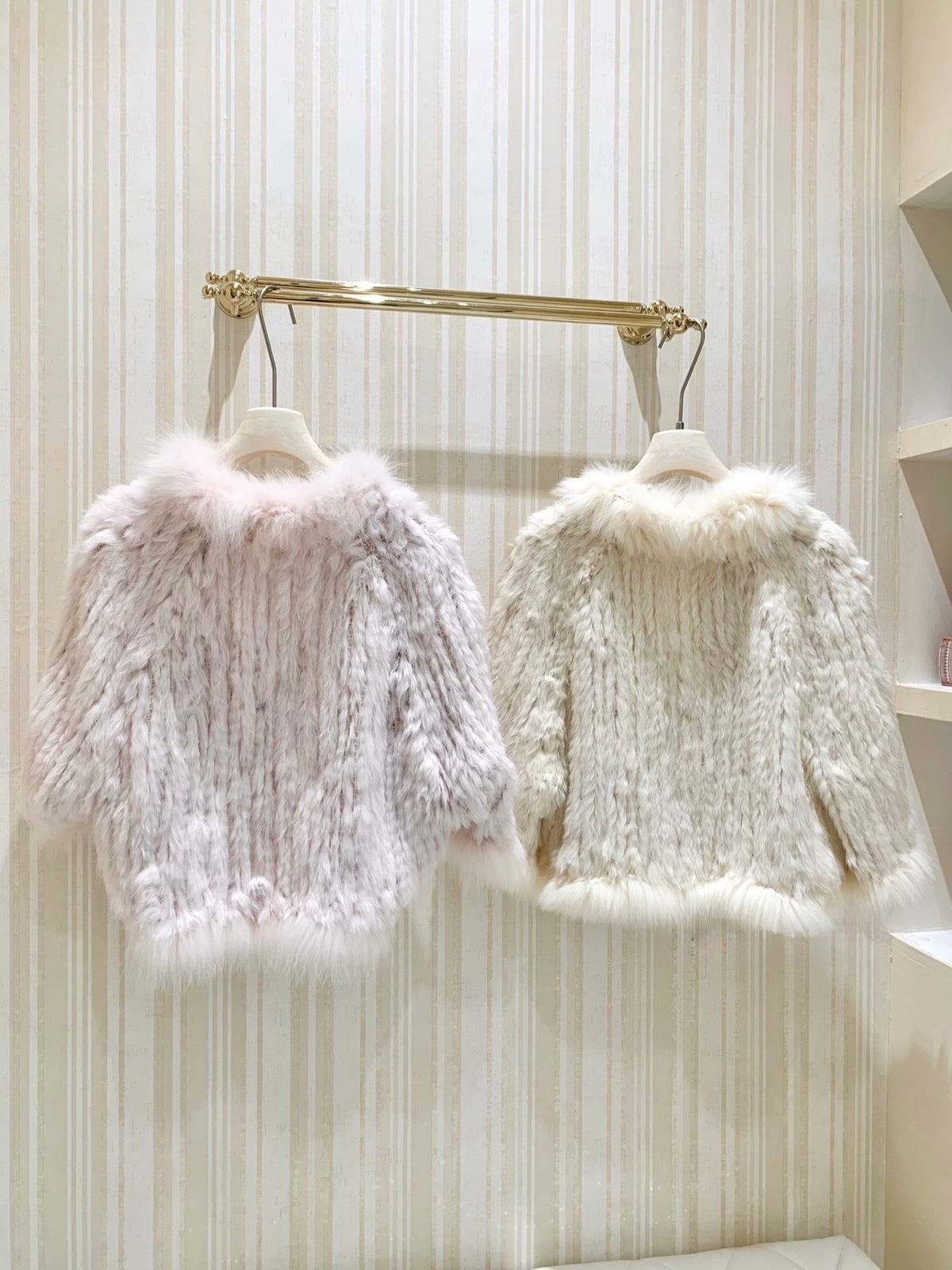 [Luxe] Fox Fur & Rex Rabbit Fur Cape Jacket (PC-010)