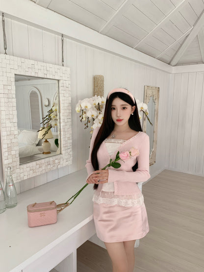 [100% Acetate] A-Line Skirt