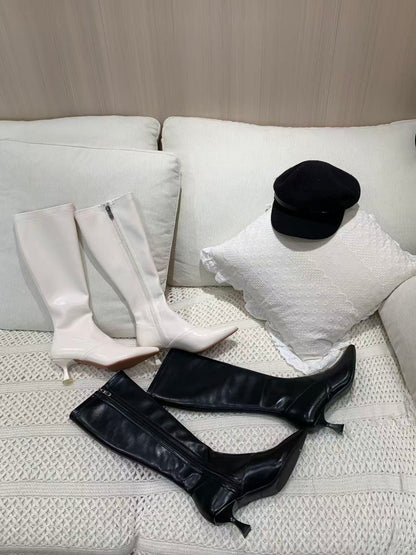 [Girlgod] Low Heel High Boot