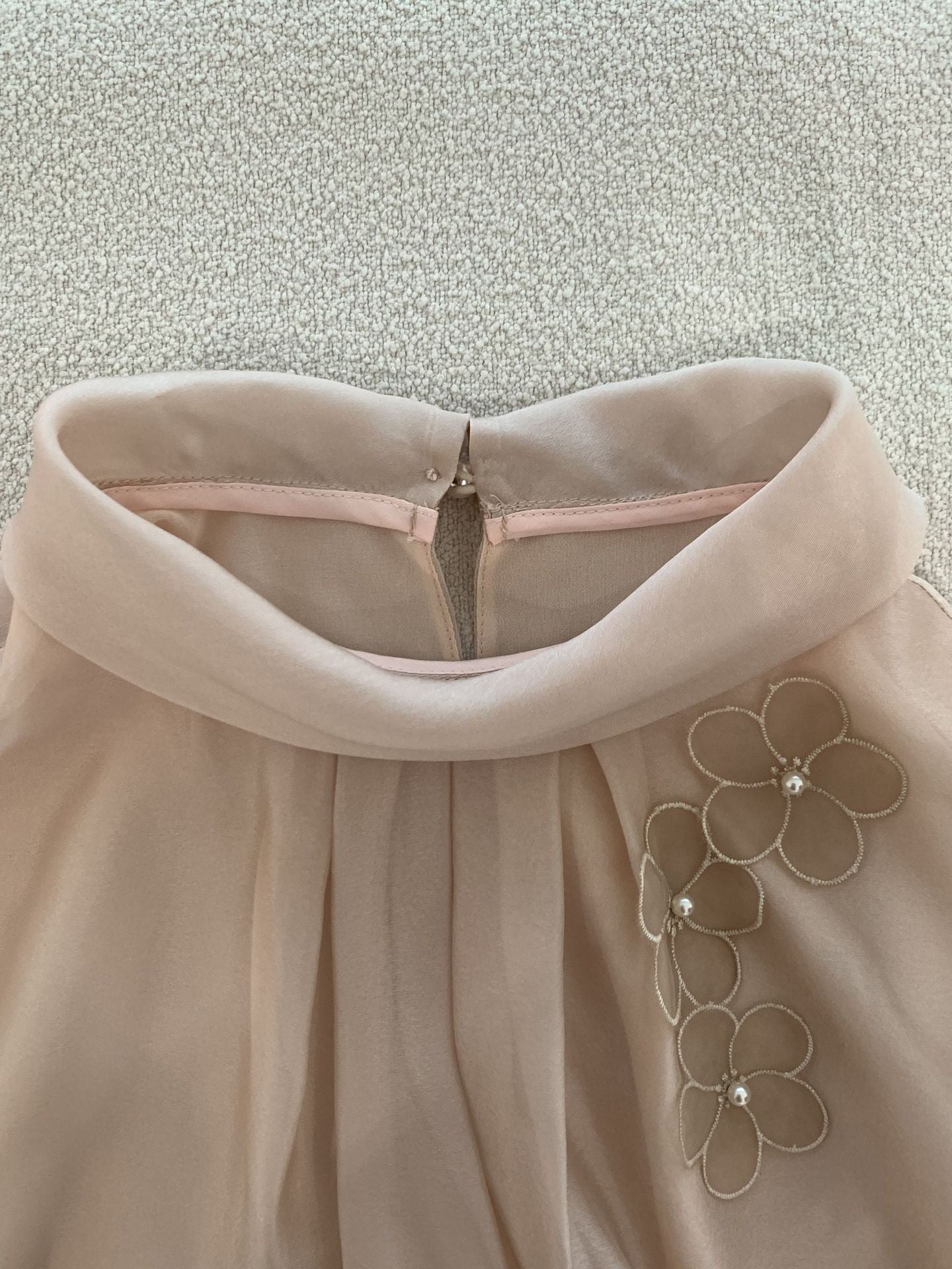 [Workwear] Elegant Chiffon Long-Sleeve Shirt
